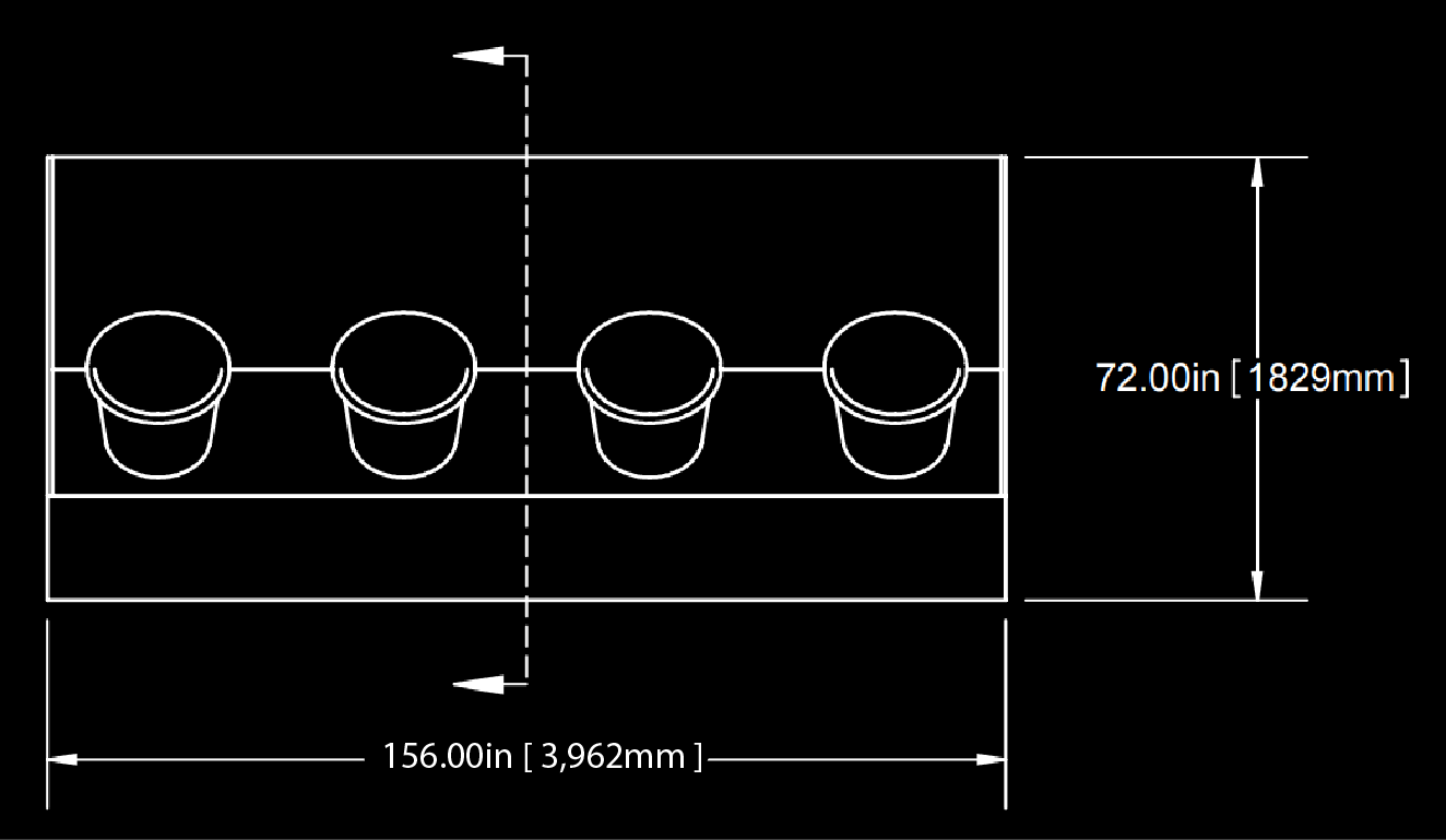 Tub Toss Inverted Game Dimensions